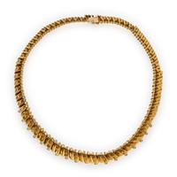 YELLOW GOLD AND DIAMOND COLLAR NECKLACE