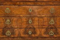 A Louis Philippe Burled Walnut Marble Top Commode