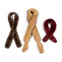 Three Fur Scarves