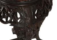 A Chinese Carved Hardwood Stand with Inset Marble Top