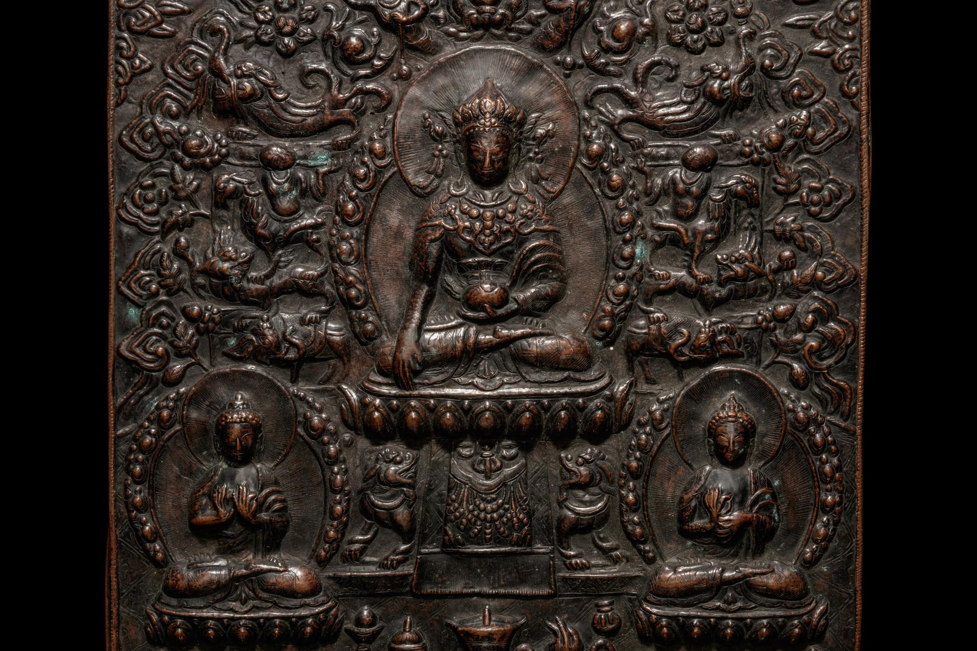 A Copper Plated Buddha Wall Hanging