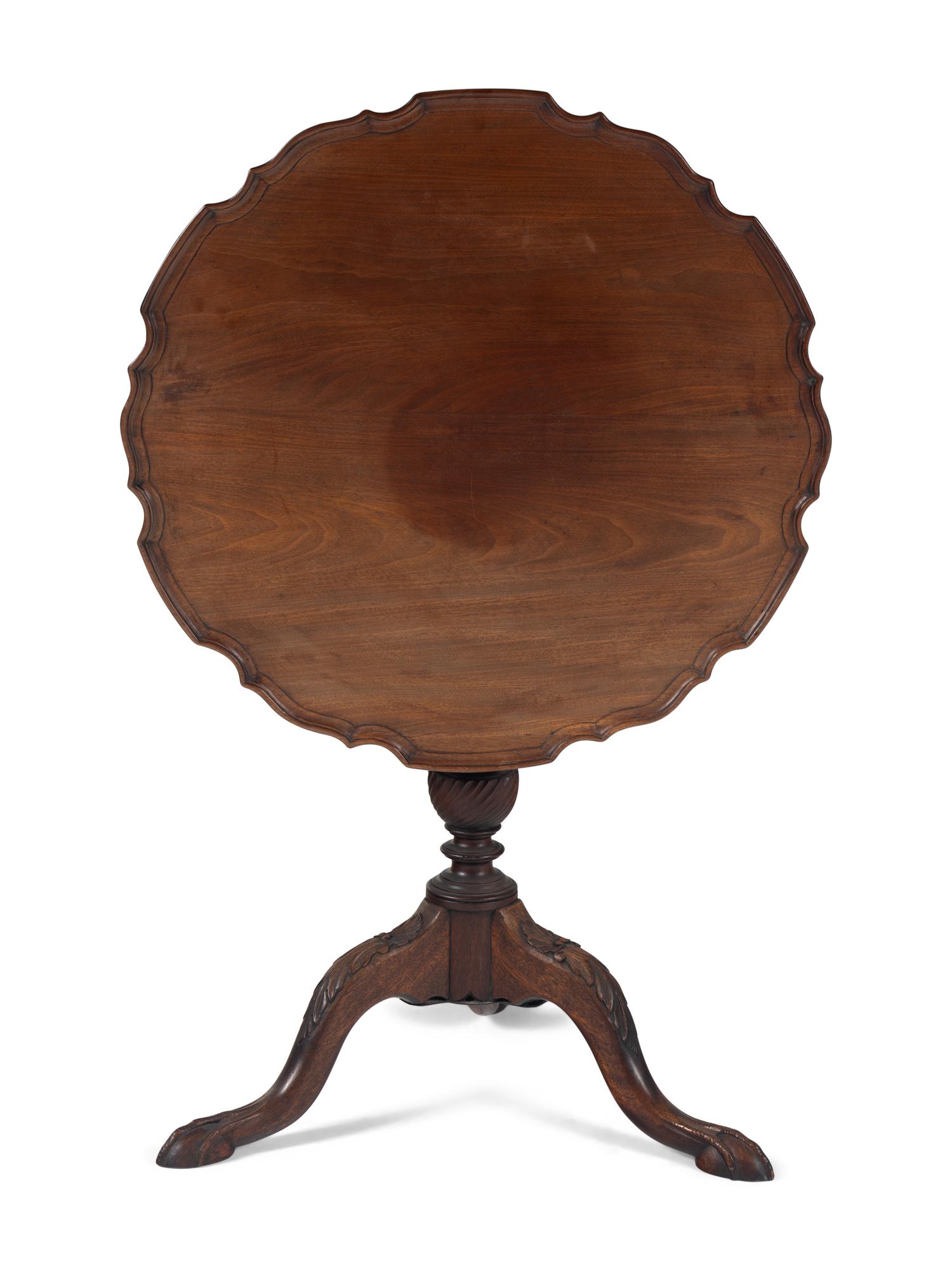 A George III Mahogany Tilt Top Tea Table