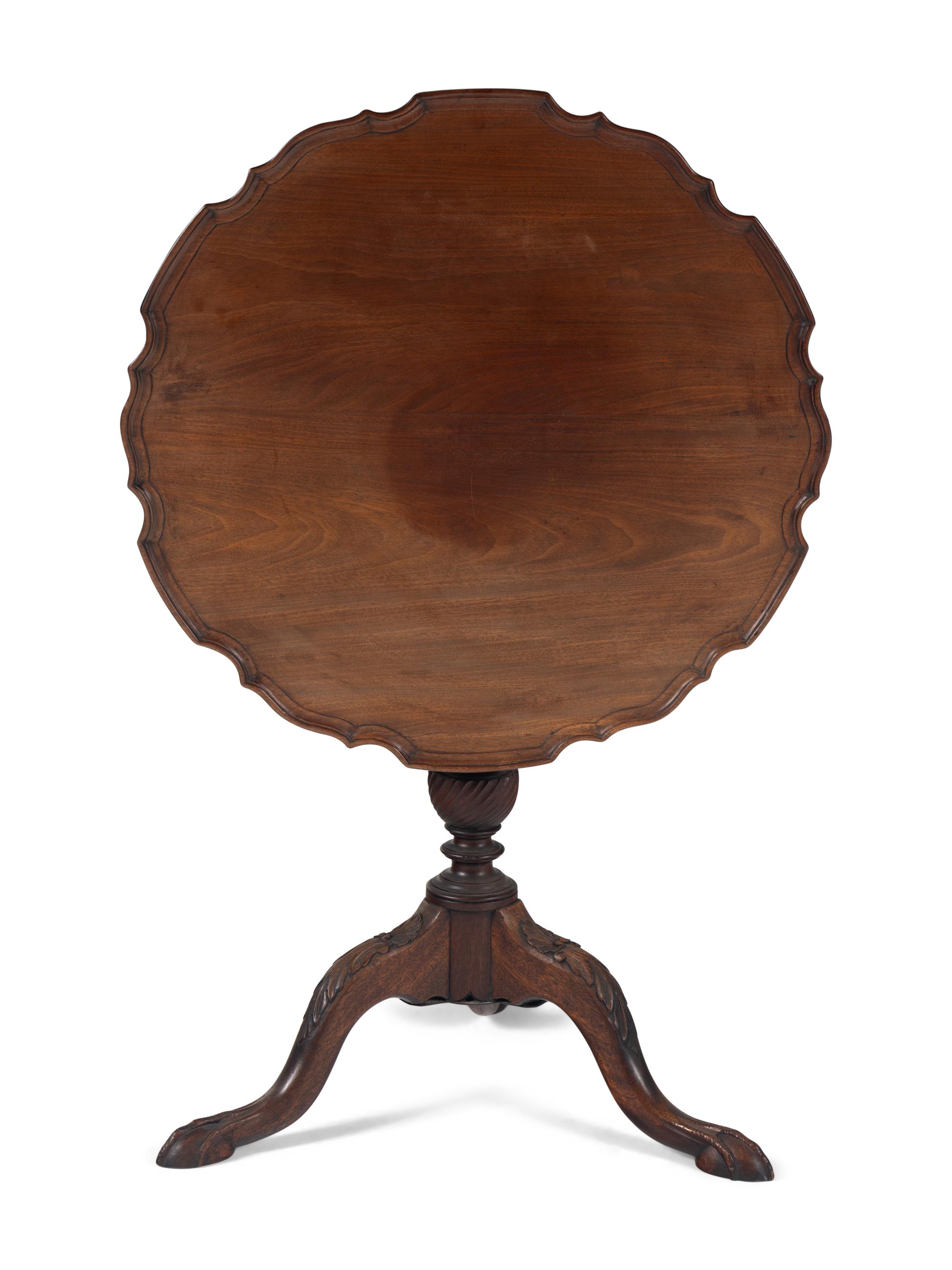 A George III Mahogany Tilt Top Tea Table