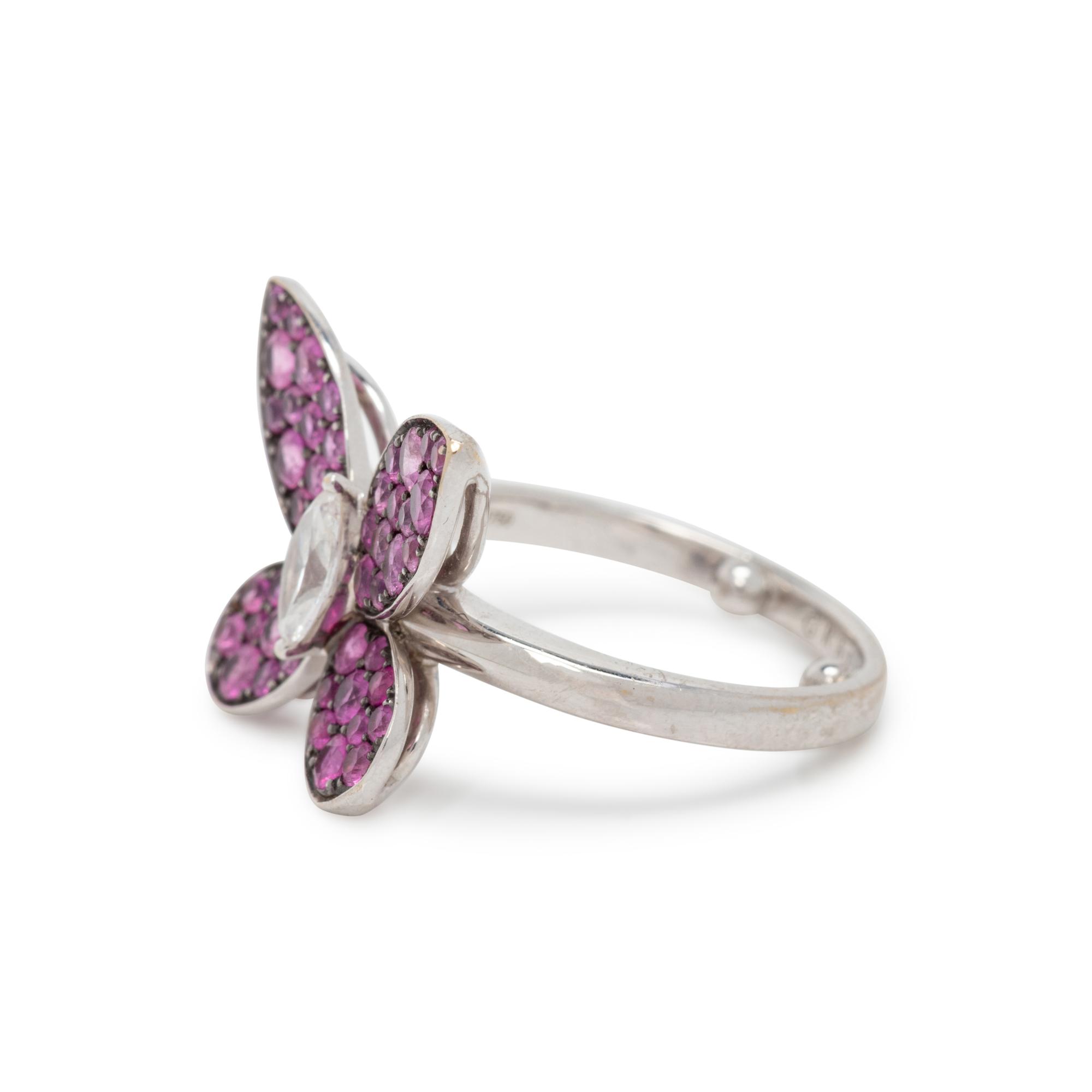 GRAFF, PINK SAPPHIRE AND DIAMOND BUTTERFLY RING