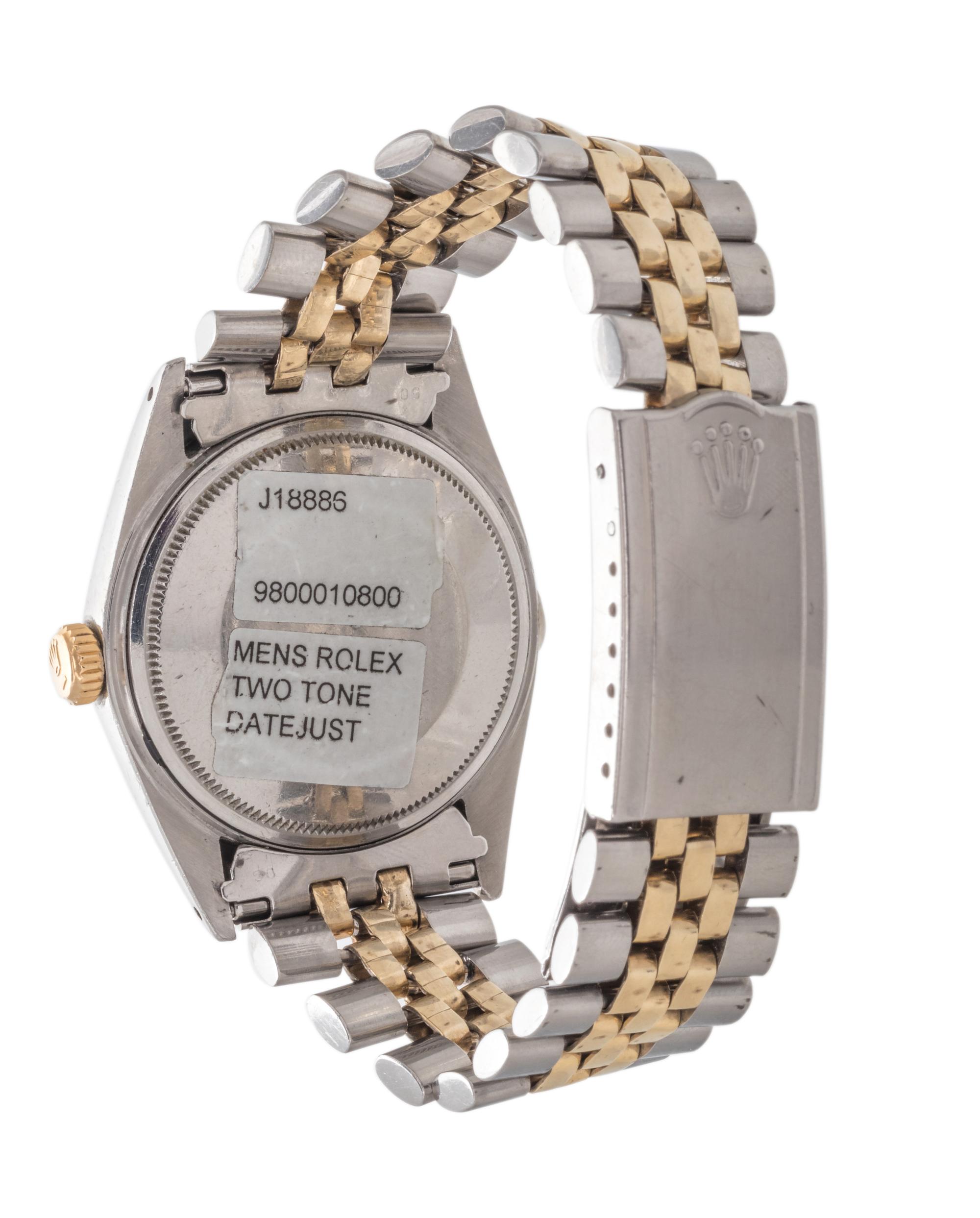 ROLEX, STAINLESS STEEL AND YELLOW GOLD REF. 1601 'DATEJUST' WRISTWATCH, CIRCA 1969