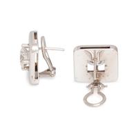 WHITE GOLD AND DIAMOND EARCLIPS