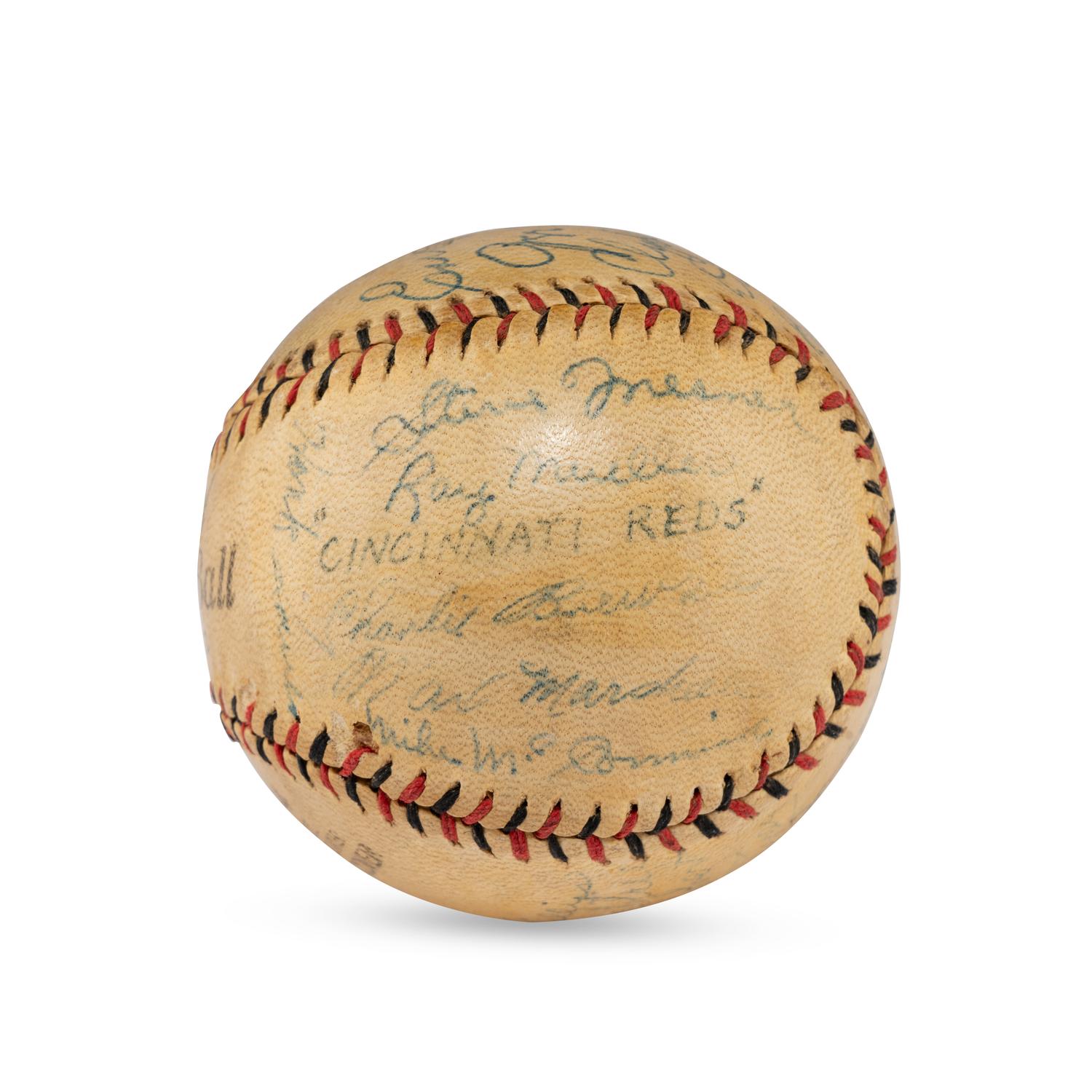 A 1943 Cincinnati Reds Team Signed Autograph Baseball (Beckett Authentication Services Letter of Authenticity)