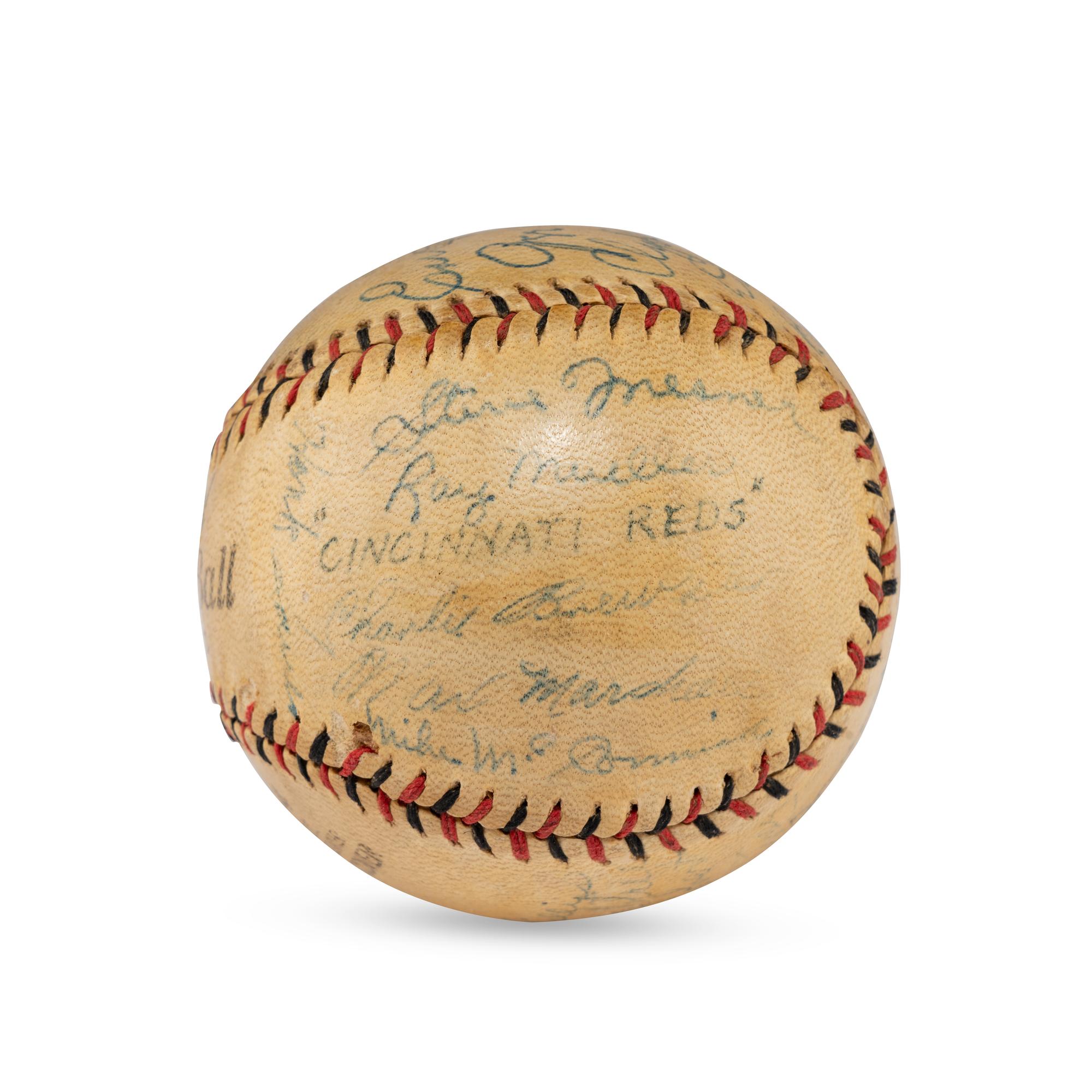 A 1943 Cincinnati Reds Team Signed Autograph Baseball (Beckett Authentication Services Letter of Authenticity)