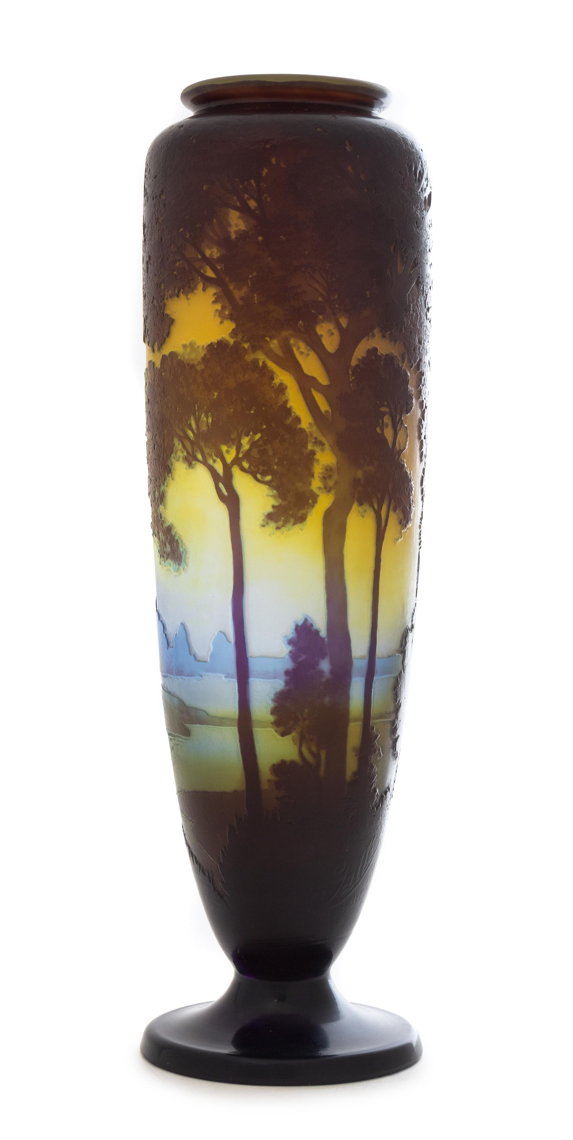 Emile Galle (French, 1846-1904), a cameo glass vase