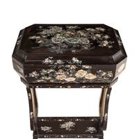 A Japanese Abalone-Inlaid Needlework Table
