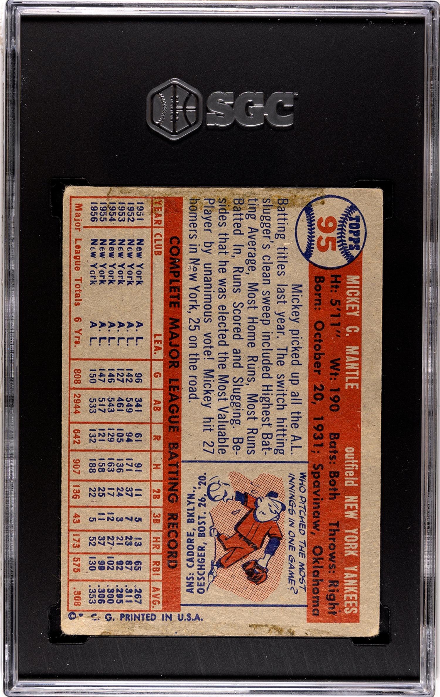 A Complete Set of 1957 Topps Baseball Cards Including SGC Graded Key Cards (407/407),