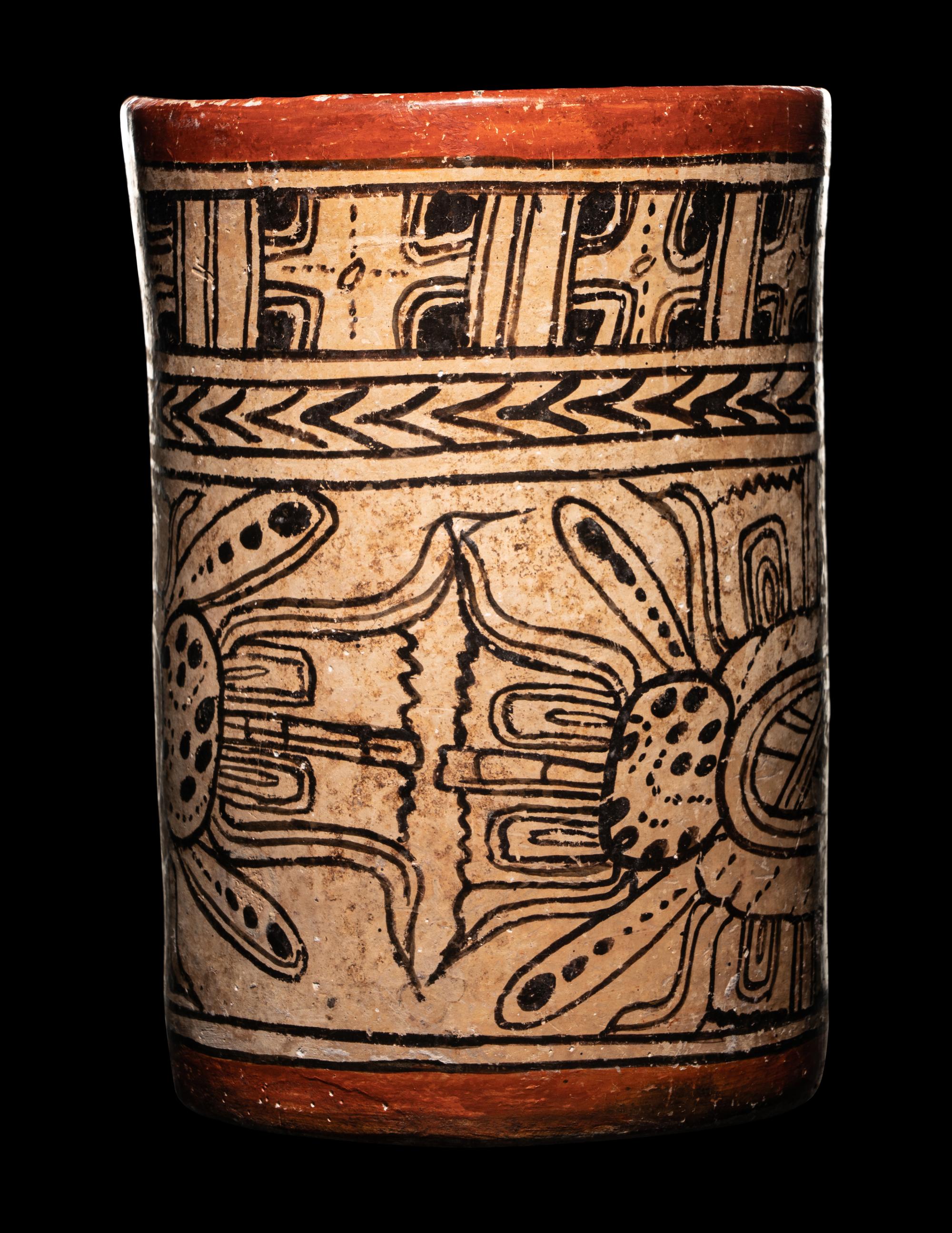 A Maya Codex Style Cylinder Vessel