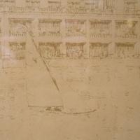 A Framed Hand-Rendered Architectural Drawing Signed A. Riedl 31.75" W x .5" D x 16.5" H — United States, Circa 1920