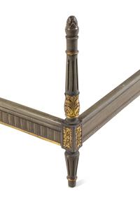 A Louis XVI Style Painted Parcel-Gilt Bed