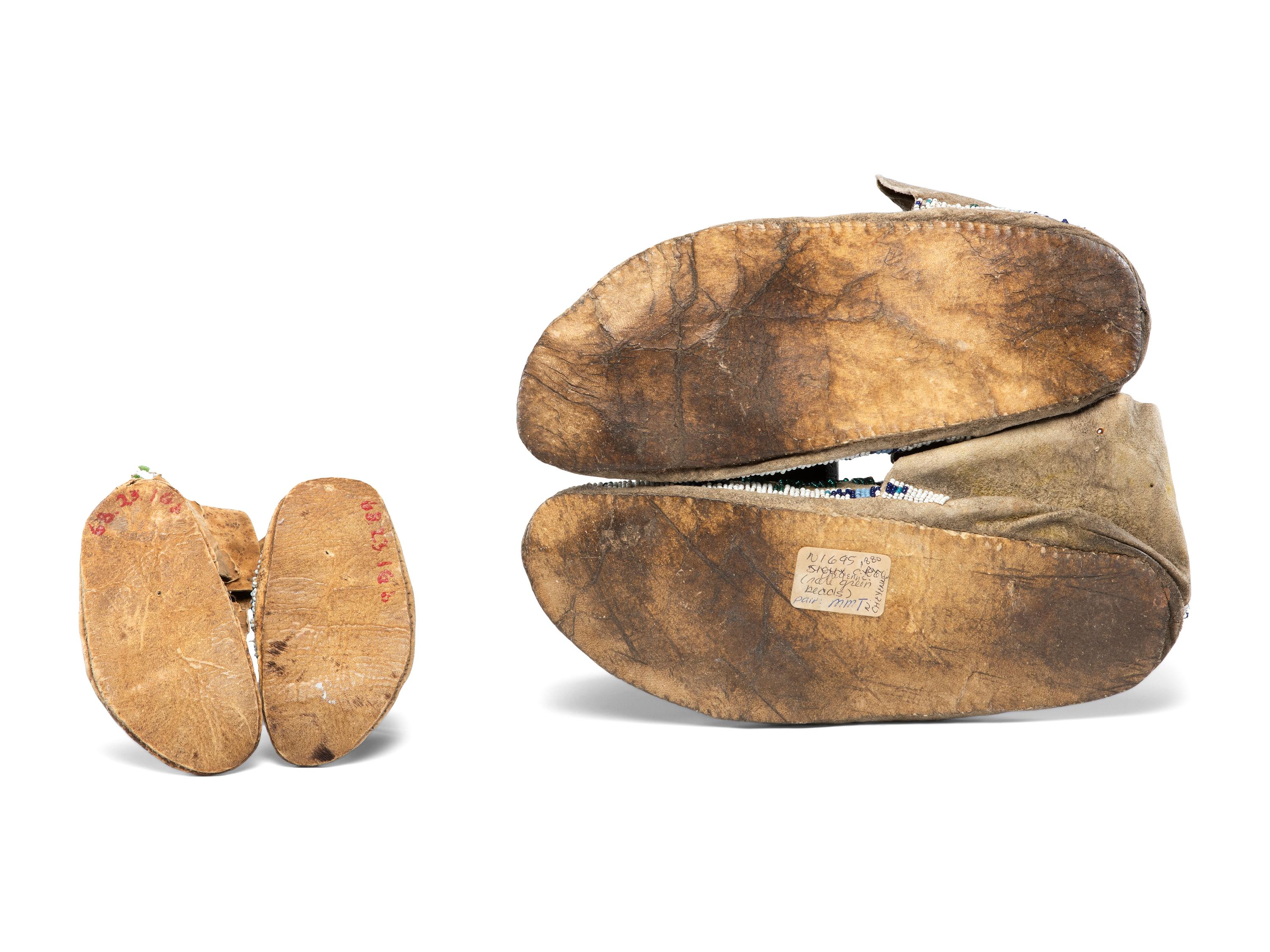 Sioux Beaded Hide Moccasins