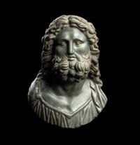 A Roman Green Schist Bust of Jupiter