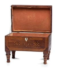 A Folk Art Marquetry Chest