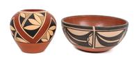 Hilda and Arthur Coriz (Santo Domingo, 1949-2007, 1948-1998), Polychrome Bowl Height of first 3 5/8 x diameter 8 inches.