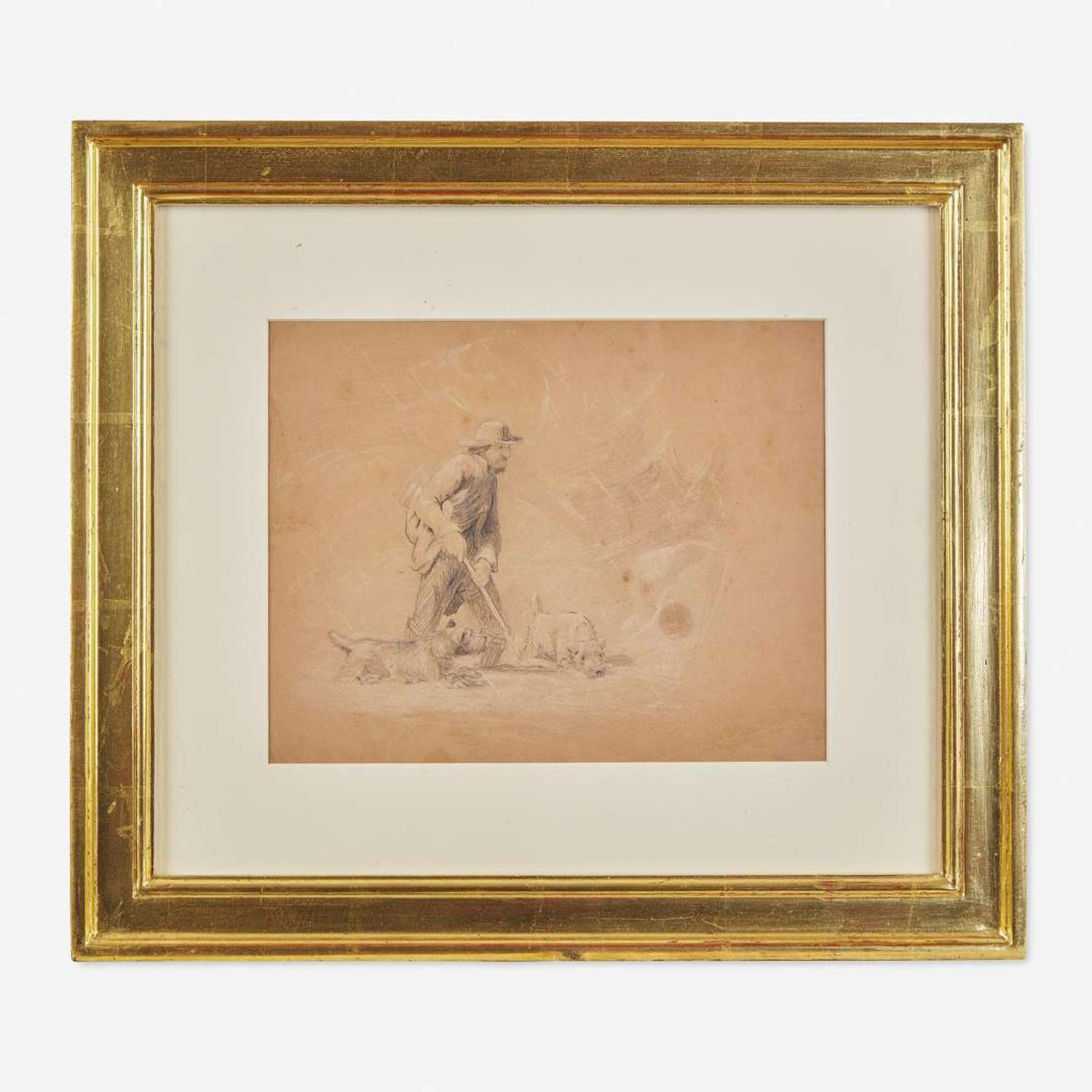 William Tylee Ranney (1813-1857) Four Works: Studies of Animals and Hunt Scenes