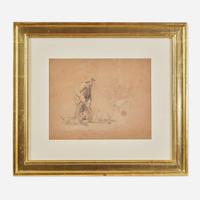 William Tylee Ranney (1813-1857) Four Works: Studies of Animals and Hunt Scenes