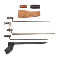 Lot of Four Spike Bayonets and a Spyglass