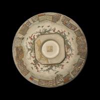 A Fine Japanese Satsuma Type Enameled Pottery Bowl, Meiji Period