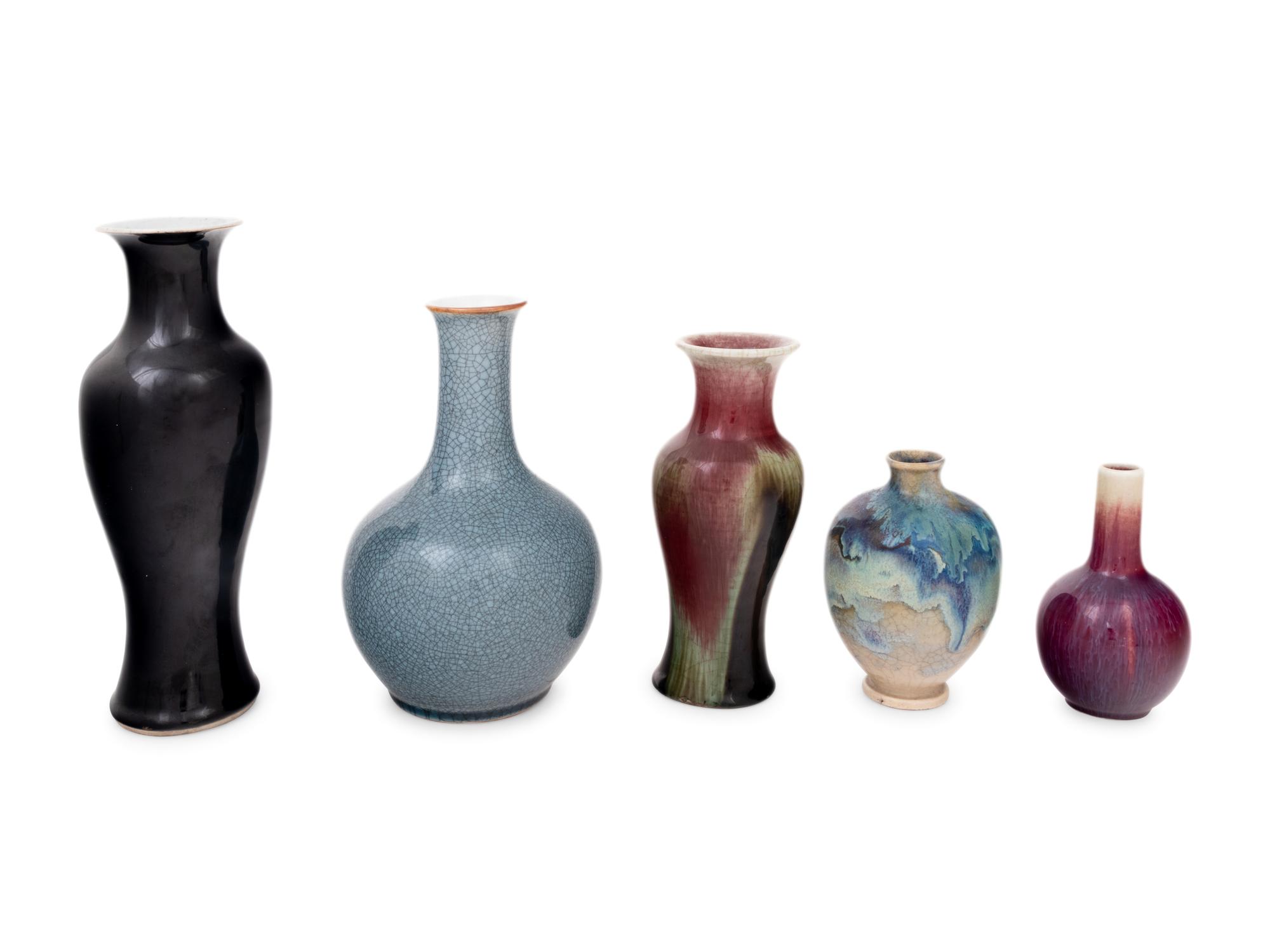 Five Chinese Porcelain Vases