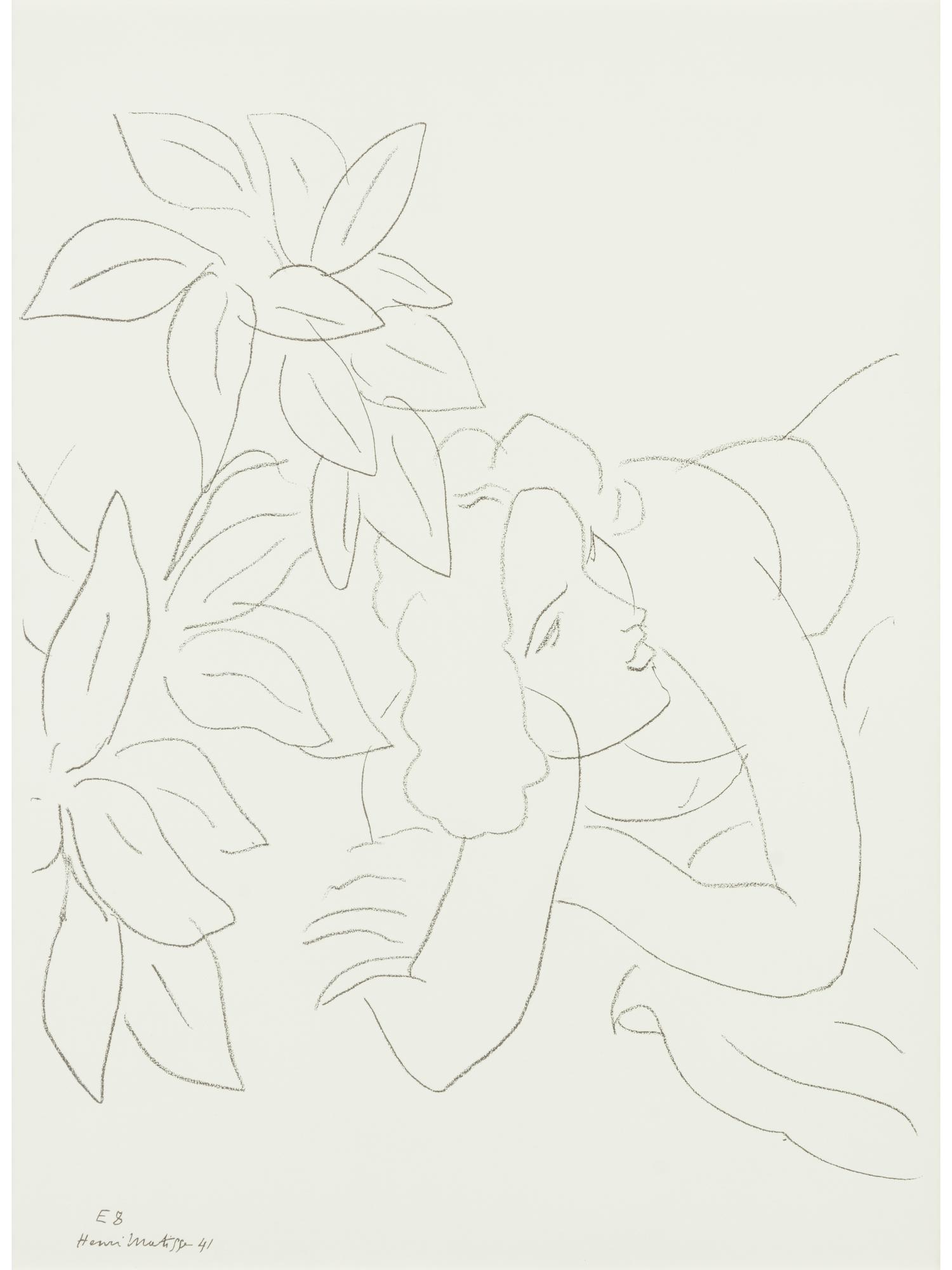 Untitled (E8) (after the drawing Portrait de Femme (Theme E, Variation 8)