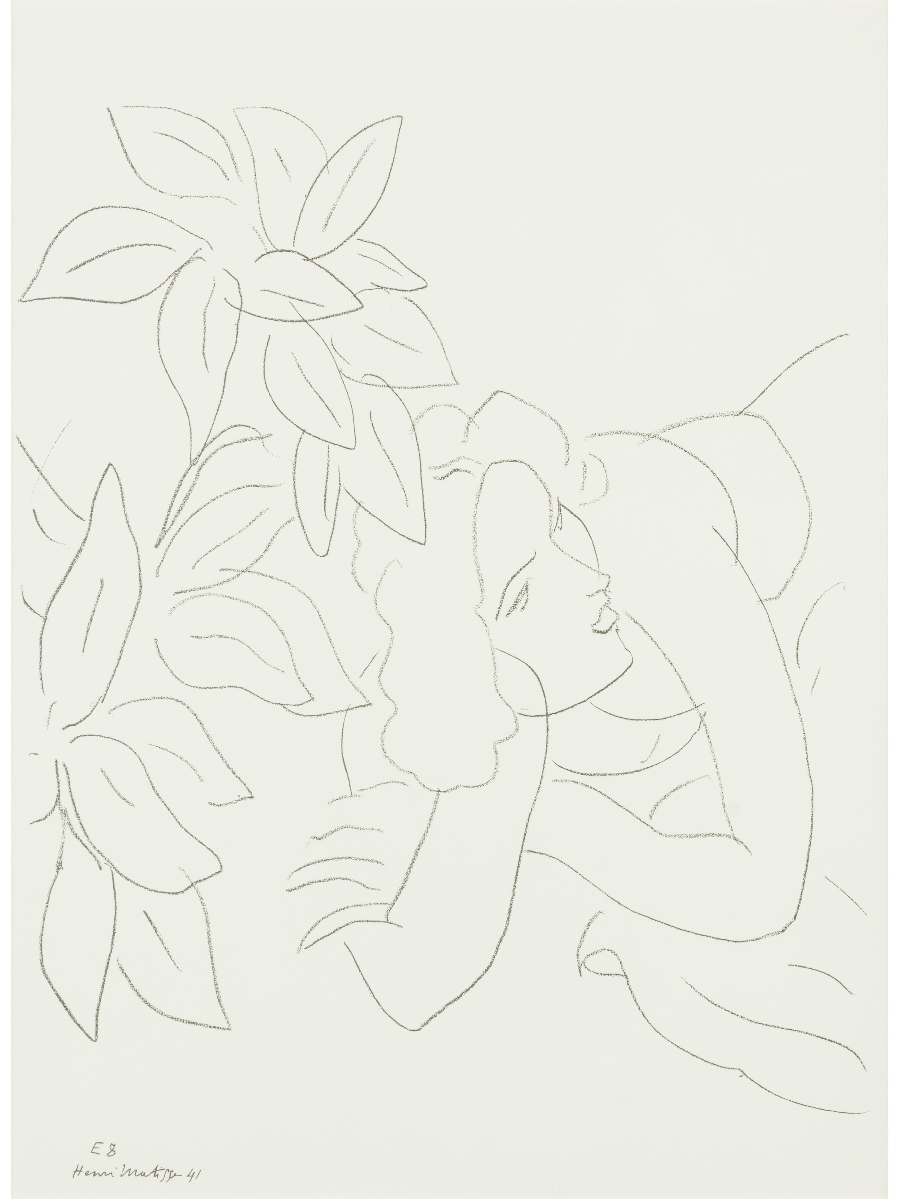 Untitled (E8) (after the drawing Portrait de Femme (Theme E, Variation 8)