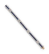 TIFFANY & CO., ART DECO, DIAMOND AND SAPPHIRE BRACELET