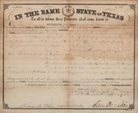 HOUSTON, Sam (1793-1863). Texas land grant signed ("Sam Houston"), as Governor of Texas. Austin, TX, 28 January 1861.