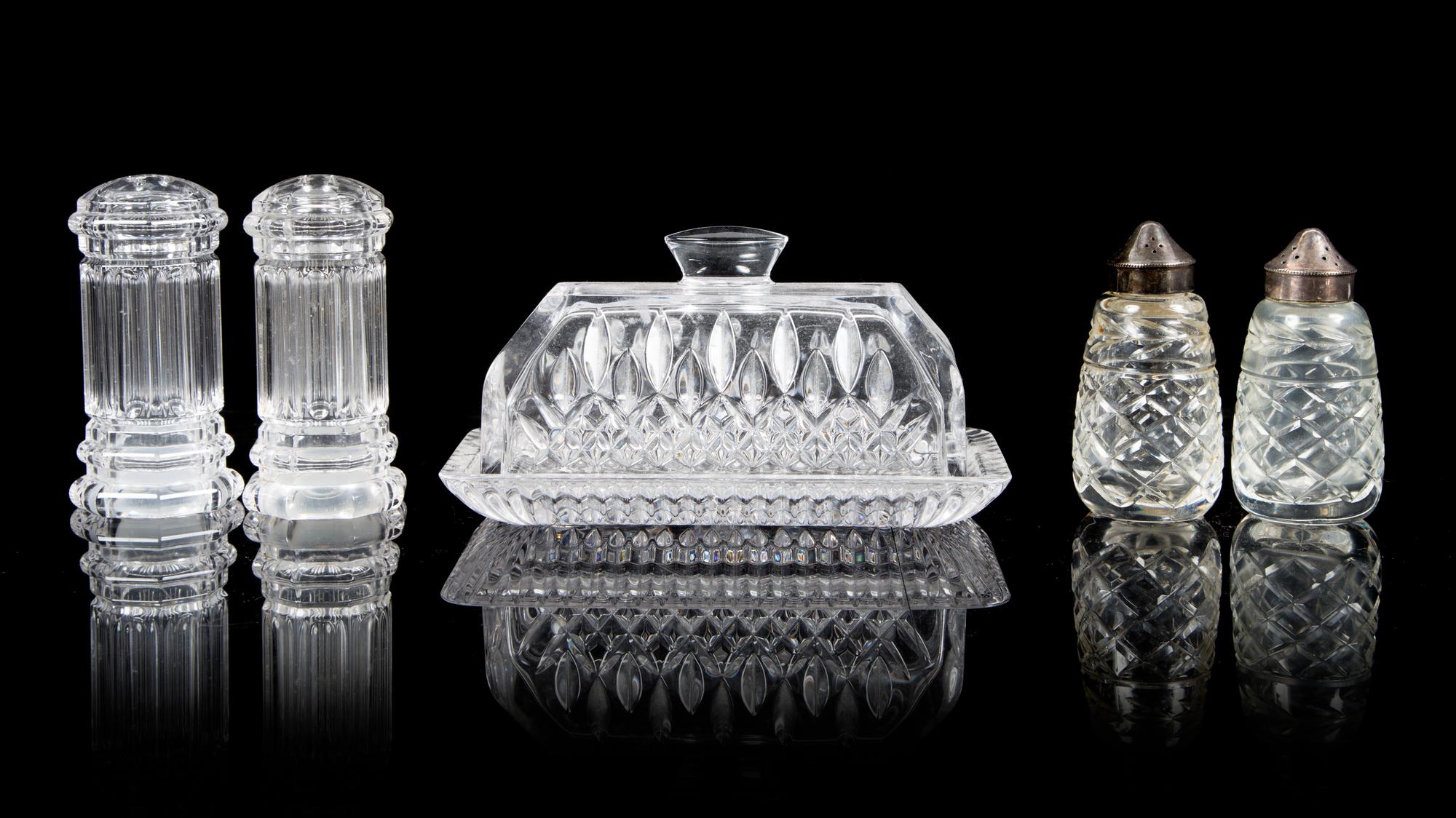 A Group of Twelve Glass Table Articles Diameter of largest 8 inches