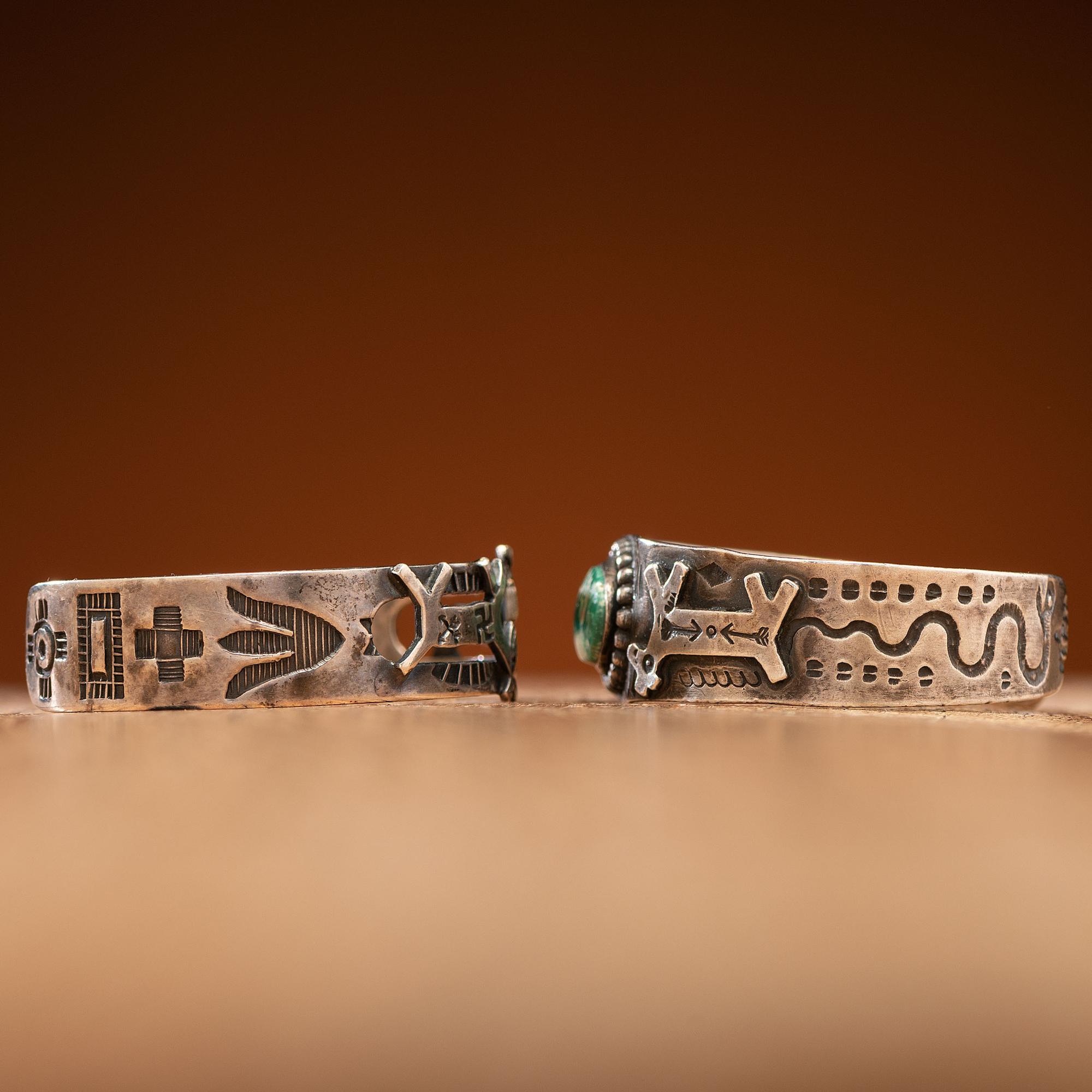 Fred Harvey Era Silver Cuff Bracelets