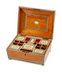 An Anglo-Indian Bone Mounted Work Box