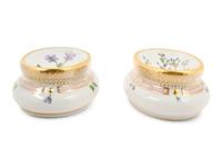 A Pair of Royal Copenhagen Flora Danica Trench Salts