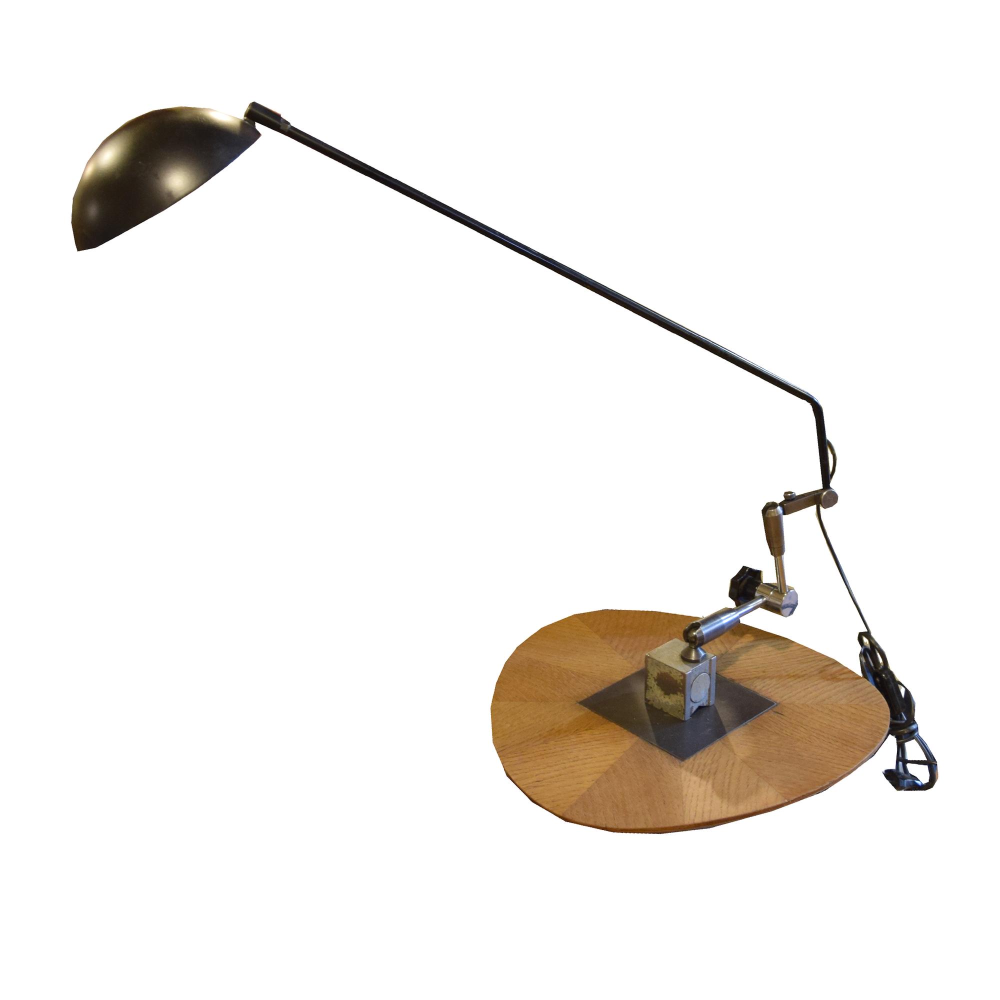 A Mid Century Modern Adjustable Table Lamp 39" W x 16" D x 36" H — France, Mid-20th Century