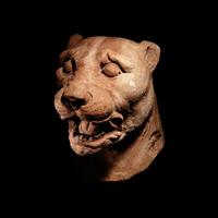 A Greek Marble Panther Head