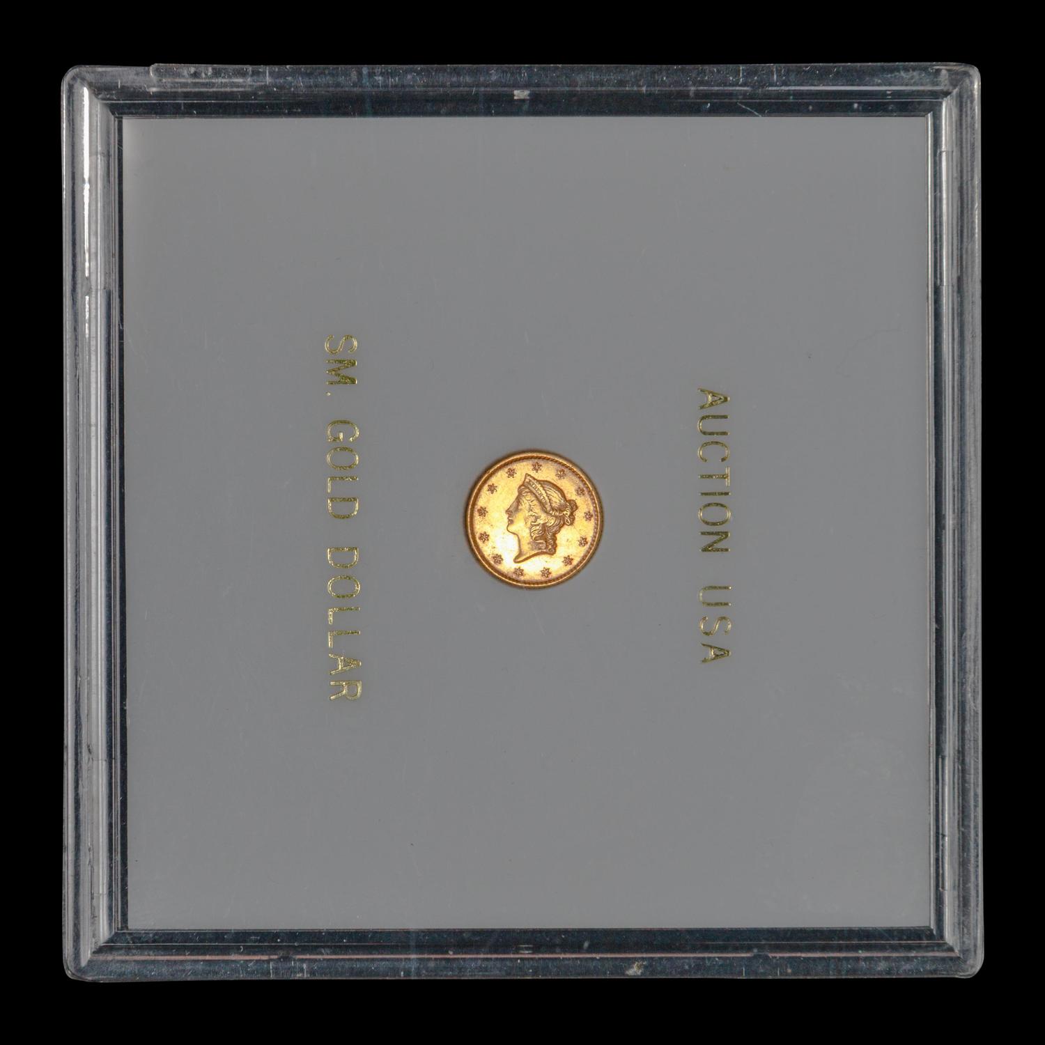 An 1849-C Liberty Head: Closed Wreath $1 Gold Coin