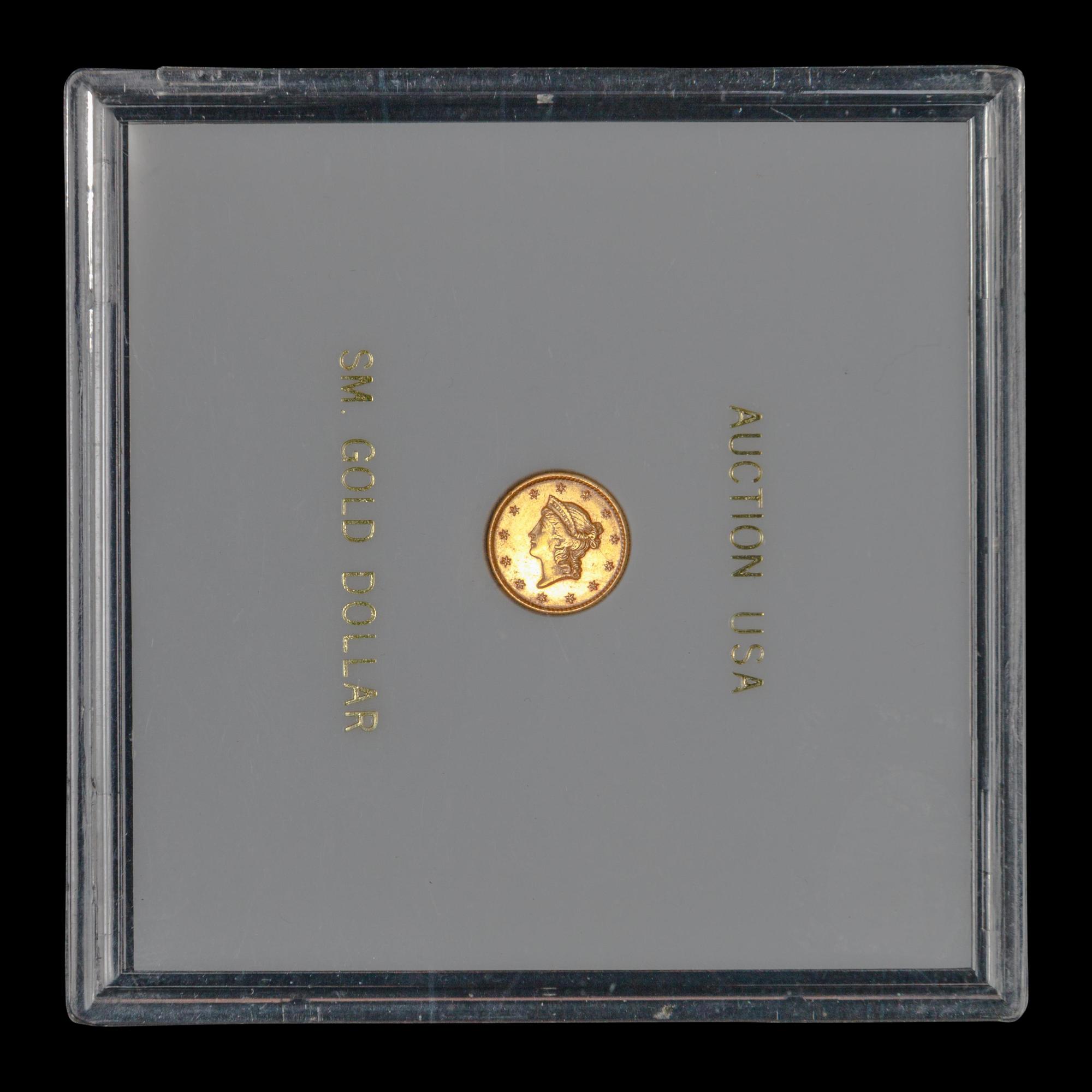 An 1849-C Liberty Head: Closed Wreath $1 Gold Coin