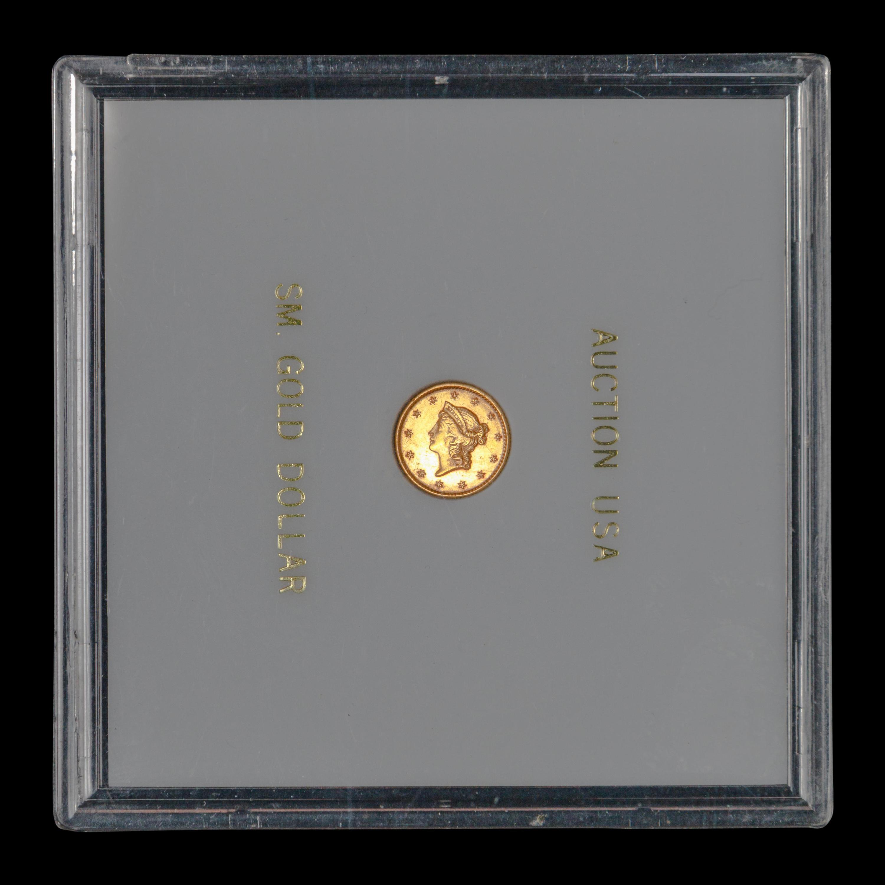 An 1849-C Liberty Head: Closed Wreath $1 Gold Coin
