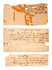 [REVOLUTIONARY WAR]. A group of documents related to Revolutionary War-era figures including signatures of Daniel Brodhead and O.H. Williams.