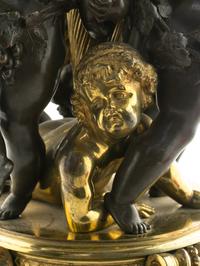 A Napoleon III Bronze Figural Centerpiece
