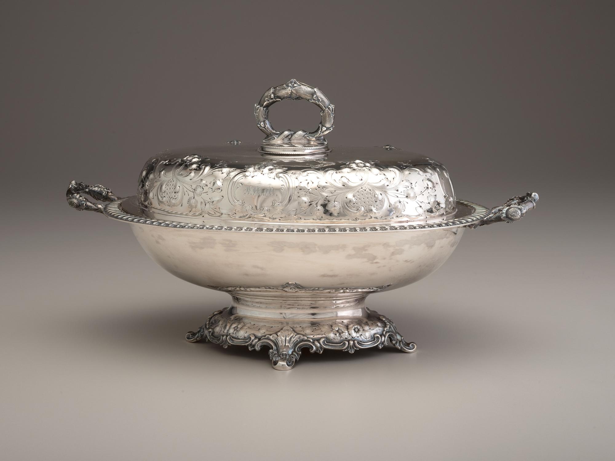 A William Gale & Son Coin Silver Tureen