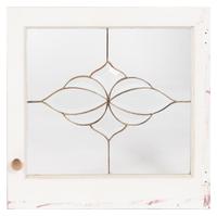 A Victorian Stained Glass Window First: 34 x 15 3/4 inches.