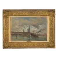 Frank Myers Boggs (American, 1855–1926) — The Harbor in Rouen