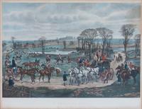 Two English Handcolored Engravings, , Mr. Charles David on the Traverser (After WH Barraud) and A Promising Field (After H. Ahern)