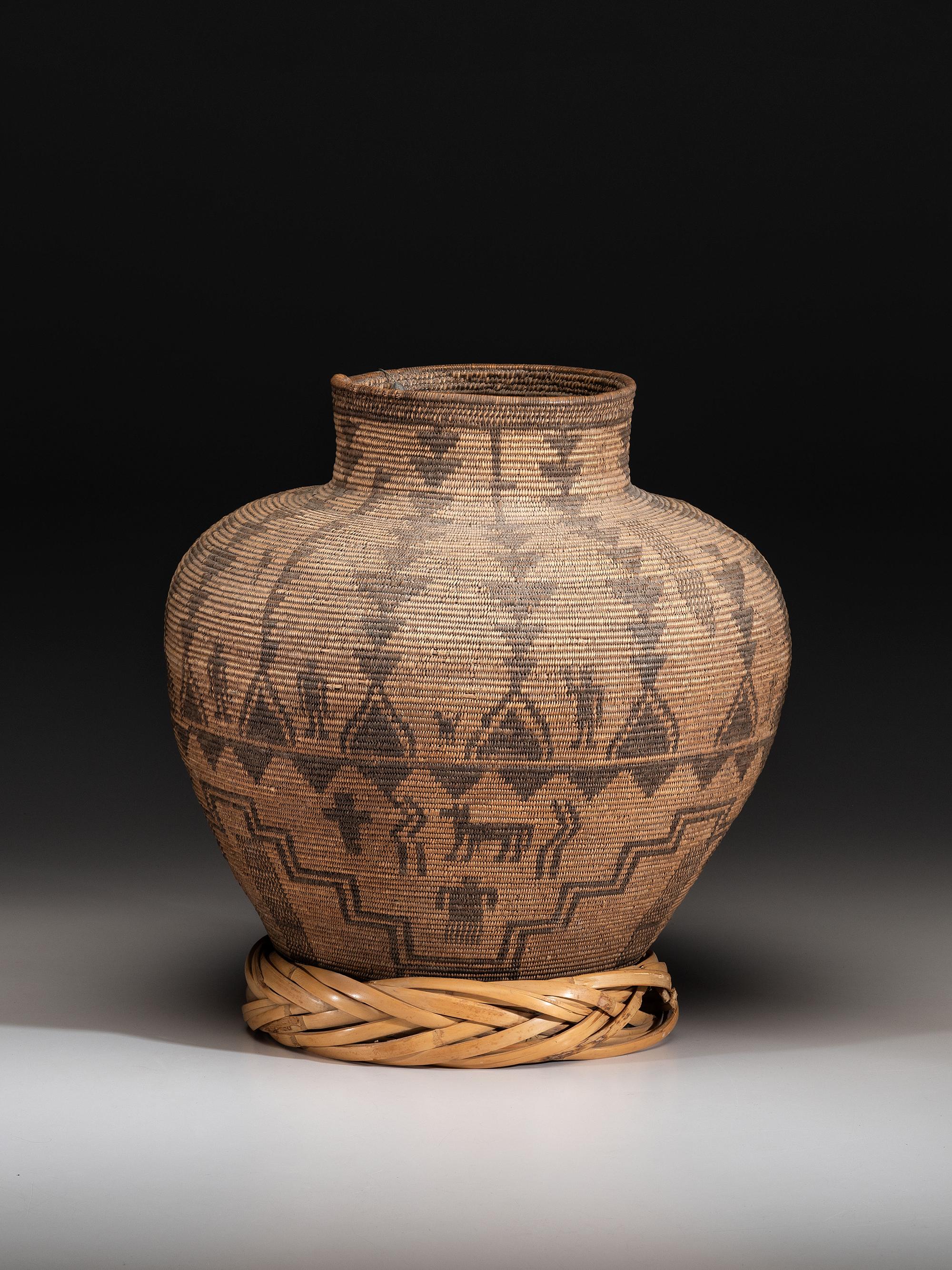 Apache Figural Basketry Olla