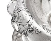 An Art Nouveau Martelé Silver Centerpiece Bowl And Plateau