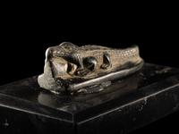 An Egyptian Black Stone Crocodile