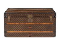 LOUIS VUITTON, ANTIQUE STEAMER TRUNK